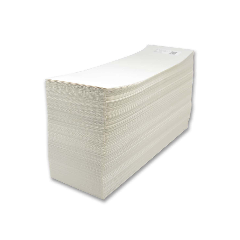 General Data White Fanfold Paper Label (4 in. x 8 in., 1250 Labels/Stack, 3 Stacks/CS)